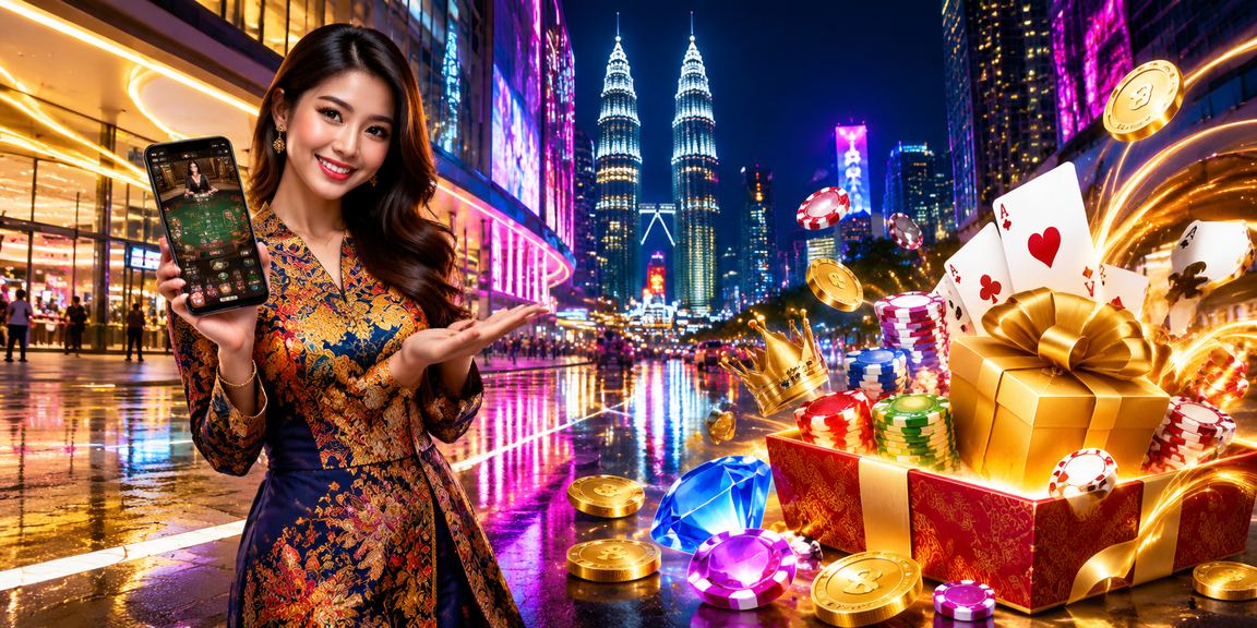 Suasana permainan kasino bergaya batik Malaysia di Kuala Lumpur